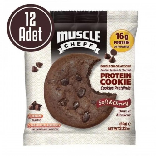 MUSCLE CHEFF PROTEİN COOKİE(60 GR) - 12 ADET